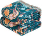 MSGKV Boho Throw Blanket for Couch 50"x60" Cotton Birds Floral Blanket Sofa Chair Blankets Muslin Spring Breathable All Seasons Lightweight Farmhouse Blankets Home Decor