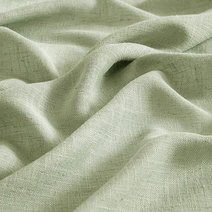 MIULEE Sage Green Linen Curtains 120 Inches Long for Bedroom Living Room, Soft Thick Linen Textured Window Drapes Semi Sheer Light Filtering Back Tab Rod Pocket Burlap Look Decor, 2 Panels 10 Ft