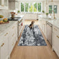 Washable Area Rugs 3x6 Non-Slip Modern Abstract Soft for Living Room Entryway Bedroom Nursery, Print Pattern, Black Navy Blue Gray