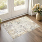 UERMEI 2x3 Entryway Area Rug: Washable Neutral Modern Abstract Small Rug - Non-Slip Low Pile Throw Indoor Carpet for Entrance Kitchen Front Door Mat Bathroom Entry Kids Room - Golden Grey