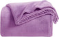 KMUSET Fleece Blanket Throw Size Lilac Lightweight Super Soft Cozy Luxury Bed Blanket Microfiber