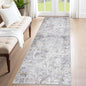 XLUEZ 2x8 Runner Rug for Hallway, Washable Modern Abstract Runner Rugs Neutral Soft Non Slip Kids Rug Stain Resistant Indoor Runners for Entryway Bedroom Kitchen Laundry Room(Bluegrey, 2'x8')
