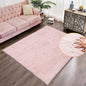 ORINOVA Pink Washable Fluffy 5x8 Area Rugs for Bedroom Plush Faux Rabbit Shag Fur Rug for Living Room Nursery Rug