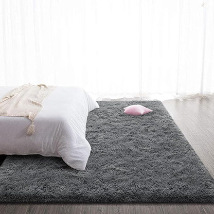 TWINNIS Super Soft Shaggy Rugs Fluffy Carpets, 6x9 Feet, Indoor Modern Plush Area Rugs for Living Room Bedroom Kids Room Nursery Home Decor, Upgrade Anti-Skid Rectangular Fuzzy Rug, Gray