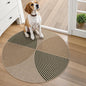 Lahome Enfys Modern Rainbow Round Rug 3ft, Circle Indoor Outdoor Rugs for Entryway Patio Washable Easy Jute Rug, Farmhouse Non Slip Small Round Rugs for Bedroom Porch Living Room Decor