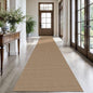 KOZYFLY Extra Long Runners for Hallways 2.6x18 ft Washable Kitchen Runner Non Slip Rubber Backed Hallway Rug Cotton Entryway Runner Rug Floor Carpet for Indoor Hall, Kitchen, Stair, Tan/Orange/Brown