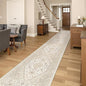 Washable Runner Rug 2.5x16, Non-Slip Long Kitchen Mats for Floor, Vintage Rug for Entryway, Soft Hallway Runner for Dining Room, Bedroom, Living Room(Cream/Beige,2.5'x16')