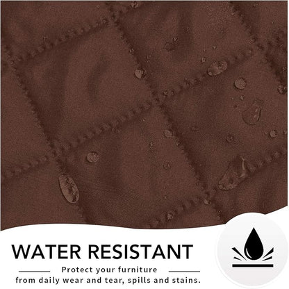 Easy-Going Oversized Recliner Cover Reversible Couch Cover Sofa Cover for Living Room Water Resistant Furniture Protector with Elastic Straps for Pets Dog (Oversized Recliner, Coffee/Ivory)