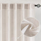 MIULEE White Linen Curtains 108 Inches Long for Bedroom Living Room, Soft Thick Linen Textured Window Drapes Semi Sheer Light Filtering Rod Pocket Back Tab Burlap Look Farmhouse Decor, 2 Panels