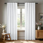 Deconovo Room Darkening Curtains, Thermal Insulated Noise-Reducing Window Panels for Bedroom, Living Room and Home Office, 2 Panels, Pure White, 42W x 72L Inch
