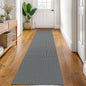 KOZYFLY Runners for Hallways 2x8 ft Washable Kitchen Runner Non Slip Rubber Backed Hall Runners Cotton Entryway Runner Rugs Floor Carpet for Indoor Backdoor Bedroom Kitchen, Grey/Dark Grey