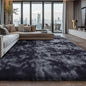 Shag Area Rugs for Bedroom Living Room,4X6 Ultra Soft Fluffy Area Rugs for Dorm, Indoor Carpet Nursery Rugs for Kids Room Home Decor, Black Grey