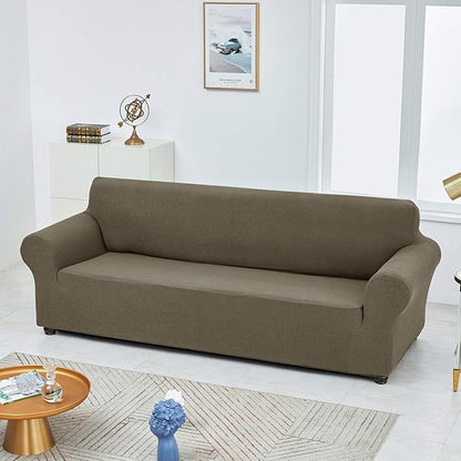 Joccun Stretch Couch Cover Slipcovers, 1-Piece Sofa Covers for 3 Cushion Couch Spandex Jacquard Washable Furniture Protector Cover for Living Room,Kids,Pets(Sofa,Fossil)