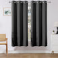 Joydeco Blackout Curtains 72 Inches Long 2 Panels Set, Thermal Insulated Long Curtains& Drapes 2 Burg, Room Darkening Drapes for Bedroom Living Room (Grey, W37 x L72 Inch)