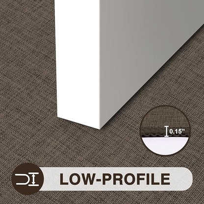LEKEEPGO Ultra Thin Indoor Door Mat 36"x59", Low-Profile Door Mat Indoor Entrance, Non Slip Rubber Backing Inside Doormat Washable Welcome Front Entryway Dirt Trapper Entry Mat, Brown