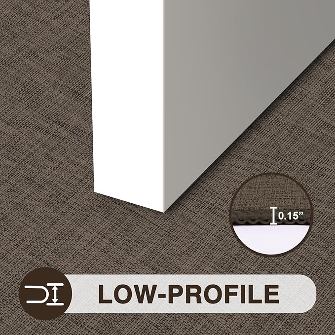 LEKEEPGO Ultra Thin Indoor Door Mat 24"x36", Low-Profile Door Mat Indoor Entrance, Non Slip Rubber Backing Inside Doormat Washable Welcome Front Entryway Dirt Trapper Entry Mat, Brown