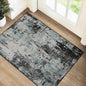 Washable Area Rugs 2'x3' Non-Slip Modern Abstract Soft for Living Room Entryway Bedroom Nursery, Print Pattern, Blue Black Teal