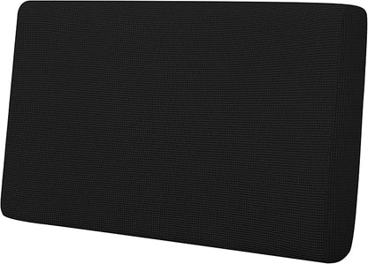 Easy-Going Stretch Loveseat Cushion Cover Sofa Cushion Furniture Protector Sofa Seat Sofa Slipcover Sofa Cover Soft Flexibility with Elastic Bottom(Loveseat Cushion, Black)