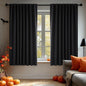 Deconovo Blackout Curtains, Thermal Insulated, W70 x L63 2 Panels, Back Tab, Machine Washable, Room-Darkening Drapes for Bedroom/Living Room Black