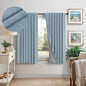 Light Blue Room Darkening Curtains for Bedroom Cute 45 Inch Length 2 Panels Cotton Linen Textured Short Blackout Curtains for Small Window Nursery Boy Girls Room Bathroom Kitchen Door Back Tab 45 Long