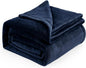 Bedsure GentleSoft Navy Fleece Blankets Queen Size - Bed Blanket Blue Soft Lightweight Plush Fuzzy Cozy Luxury Microfiber, 90x90 inches