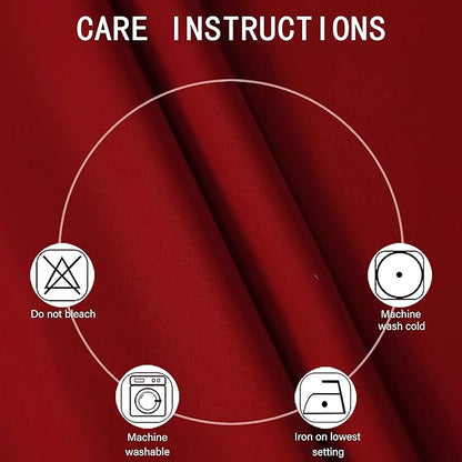 LEMOMO Red Blackout Curtains 34 x 63 Inch Length/Set of 2 Curtain Panels/Thermal Insulated Room Darkening Blackout Curtains for Bedroom
