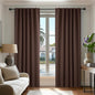 Deconovo Blackout Curtains, Thermal Insulated, W52 x L72 2 Panels, Back Tab, Machine Washable, Room-Darkening Drapes for Bedroom/Living Room Chocolate