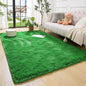 Amearea Premium Soft Area Rug 4x5.3 Feet, Green Rugs for Living Room, Fluffy Carpet for Bedroom Nursery Playroom Teen Home Decor, Comfortable Indoor Furry Dorm Carpets, Green
