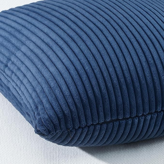 Topfinel Decorative Throw Pillow Covers Cushion Cases, Set of 4 Soft Velvet Modern Double-Sided Designs, Mix and Match for Home Decor, Pillow Inserts Not Included (18x18 inch, Dusty Blue)