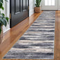 Lansny Modern Abstract Runner Rug 2x10, Grey Black Multi Washable Long Kitchen Runner Non-Slip Soft Hallway Rug Runner Thin Print Faux Wool Carpet for Entryway Bedroom Laundry Room Indoor Home Decor