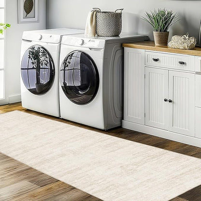 2.5x10 Washable Runner Rugs,10 ft Runner Rug for Hallways,Ultra-Thin Abstract Long Stain Resistant Rug Runner，Non-Slip Backing Kitchen Runner Rugs for Bedroom，Entryway，Living Dining Room