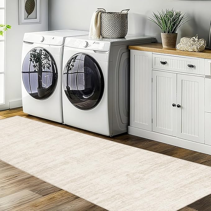 2x5 Washable Runner Rugs，Modern Abstract Rug Runner,Ultra-Thin Kitchen Runner Rug Non-Slip Backing Entryway Runners,Bathroom Carpet for Hallways,Bedroom，Laundry Room