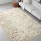 Toneed Abstract Area Rug Modern Washable Rug Soft Non Slip Rug Low Pile for Bedroom Living Room Dining Room Beige 3x5 Feet