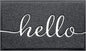 CozyBounty Door Mat Hello Mats Outdoor Indoor Non-Slip Doormat for Entryway Low-Profile Floor Mat for Yard, Garage, High Traffic Areas (36"x24", Black)