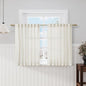 Cream Kitchen Cafe Curtains 45 Inch Length 2 Panel Set Back Tab Pocket Semi Sheer Light Filtering Short Curtain Natural Farmhosue Small Curtains for Basement Window Bathroom Living Room 52x45