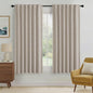 RYB HOME Natural Beige 100% Blackout Curtains 63 inch Long, Light Blacking & Thermal Insulated Curtains for Nursery/Bedroom/Kids'Room, Back Tab & Rod Pocket Window Treatment, W52 x L63, 2 Panels