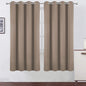 LEMOMO Cappuccino Thermal Blackout Curtains/52 x 72 Inch/Set of 2 Panels Room Darkening Curtains for Bedroom