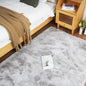 Ghouse Grey Faux Rabbit Fur Rug 5x7 Machine Washable Area Rugs for Bedroom Fluffy Rugs for Living Room No-Shedding Carpet Sheepskin Rug