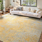 Ompaa Living Room Rug 6x9 Area Rug Washable Boho Carpet Non Slip Abstract Vintage Indoor Large Rugs for Bedroom, Classroom, College Dorm, Farmhouse, Dining Room, Kids Playroom (Orange, Silver & Gray)