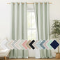 NICETOWN Cold Reducing Full Blackout Sage Green Linen Curtains 108 inches Length with Thermal Insulated Liners, 2 Panels, 52 inches W, Farmhouse Style Keep Warm Large Window Draperies for Hall