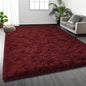 Large Shag Area Rugs 8 x 10, Plush Fuzzy Rugs for Living Room, Ultra Soft Fluffy Furry Rug for Bedroom, Indoor Carpet Nursery Rugs for Kids Room Home Decor, Burgundy