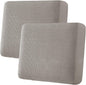 H.VERSAILTEX Super Stretch Individual Seat Sofa Covers Couch Slipcover Sets Thick Jacquard Textured Twill Fabric (2 Piece Large Sofa Cushion Covers, Taupe)