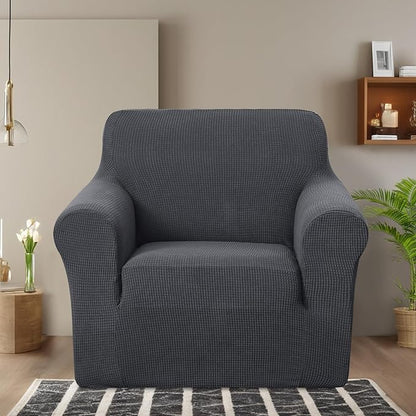 U-NICE HOME Recliner Chair Covers Stretch Couch Cover Sofa Cover Sofa Slipcover Furniture Protector for Chair Cover Pet Friendly(Armchair, Dark Grey)