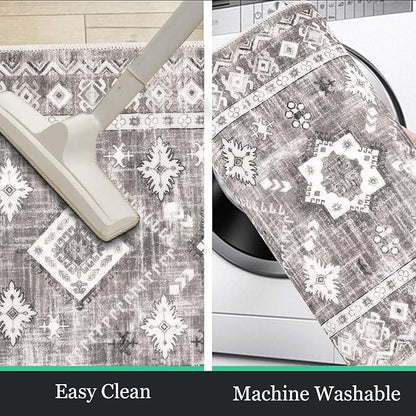 HEBE Boho Kitchen Rug Sets 3 Piece with Runner Non Slip Kitchen Rugs and Mats Washable Kitchen Mats for Floor Thick Kitchen Floor Mat Carpet Runner Rugs for Hallway Laundry Holiday Decor