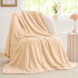 BEDELITE Fleece Throw Blanket for Couch & Bed - 3D Jacquard Decorative Blush Sand Blanket, Super Soft and Cozy Warm Fuzzy Blanket All Seasons Suitable, 50x60Inches
