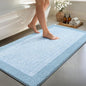 48x24 Long Bathroom Rugs Washable Non Slip, Light Blue Bath Mat for Bathroom Floor Tub, Soft Absorbent Quick Dry Mats for Shower, Bathtub,Home Decor