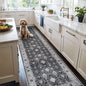 Hallway Washable Runner Rug - 3x10 Kitchen Rugs Entryway Rug Runner Vintage Soft Floor Mat Non Slip Indoor Farmhouse Carpet for Bathroom Living Room Bedroom (3 X 10, Black)