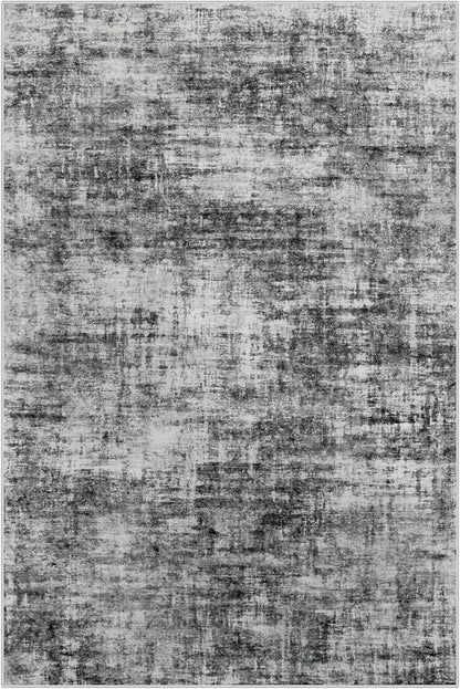 5x7 Area Rugs Washable Rug: Modern Abstract Living Room Rug Soft Anti-Skid Thin Carpet Indoor Floor Non-Shedding Carpets for Bedroom Dining Room Farmhouse Nursery Home Office - Black