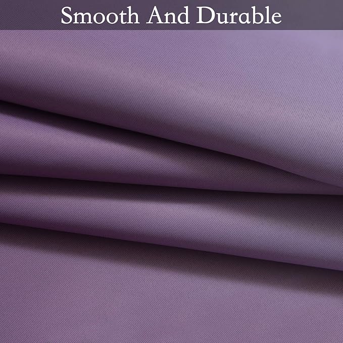 SimpleHome Ombre Room Darkening Curtains for Bedroom, Gradient Purple to Grey White Light Blocking Thermal Insulated Grommet Window Curtains/Drapes for Living Room,2 Panels, 52x84 inches Length
