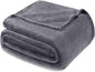 Exclusivo Mezcla Fleece Blanket King Size for Bed, Super Soft and Warm, All Season, Cozy, Plush, Lightweight, 90x104 Inches, Dark Grey